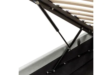 Seng med oppbevaring Bousse - Grå/Fløyel, 160x200 cm - Møbler - Senger - Senger med oppbevaring