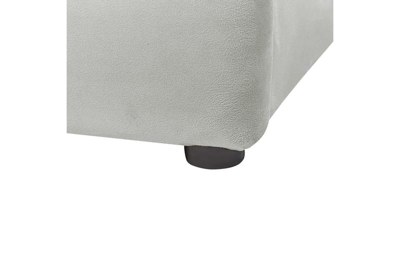 Seng med oppbevaring Bousse - Grå/Fløyel, 160x200 cm - Møbler - Senger - Senger med oppbevaring