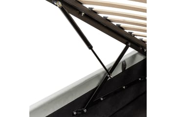 Seng med oppbevaring Bousse - Grå/Fløyel, 160x200 cm - Møbler - Senger - Senger med oppbevaring