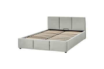 Seng med oppbevaring Bousse - Grå/Fløyel, 160x200 cm - Møbler - Senger - Senger med oppbevaring