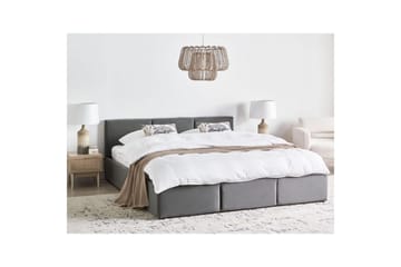 Seng med oppbevaring Bousse - Mørkegrå/fløyel, 180x200 cm - Møbler - Senger - Senger med oppbevaring