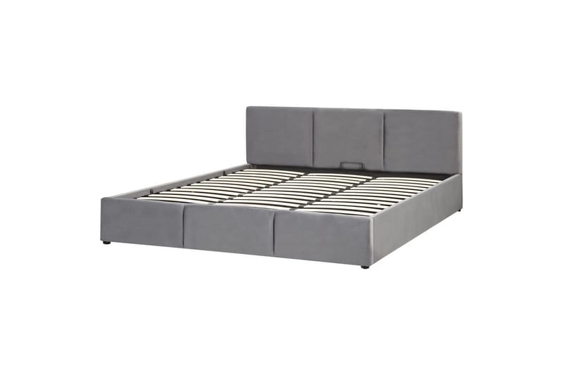 Seng med oppbevaring Bousse - Mørkegrå/fløyel, 180x200 cm - Møbler - Senger - Senger med oppbevaring