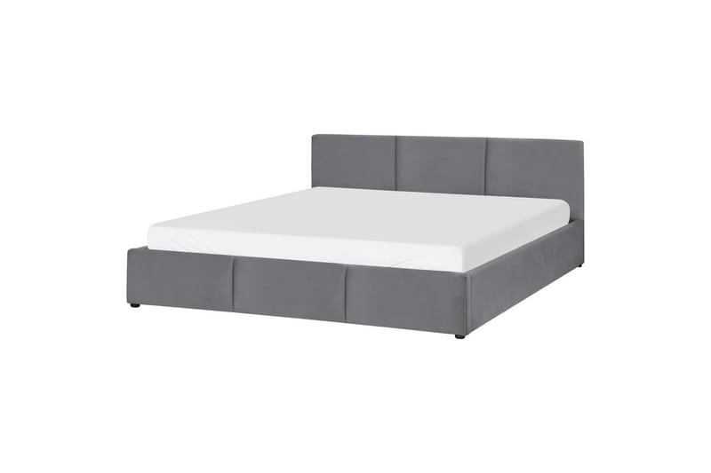 Seng med oppbevaring Bousse - Mørkegrå/fløyel, 180x200 cm - Møbler - Senger - Senger med oppbevaring