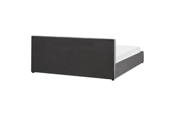 Seng med oppbevaring Bousse - Mørkegrå/fløyel, 180x200 cm - Møbler - Senger - Senger med oppbevaring