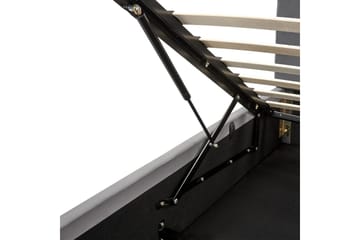 Seng med oppbevaring Bousse - Mørkegrå/fløyel, 180x200 cm - Møbler - Senger - Senger med oppbevaring