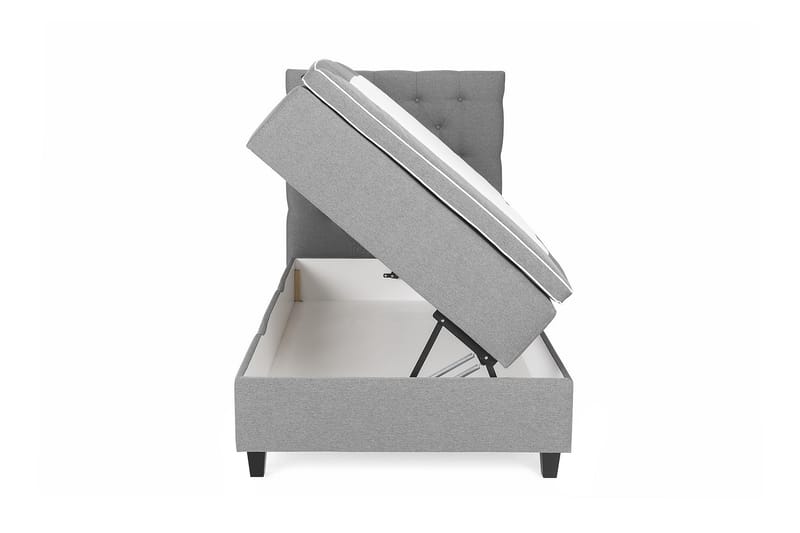 Seng med Oppbevaring Boxford 105x200 - Lysgrå - Møbler - Senger - Enkeltsenger