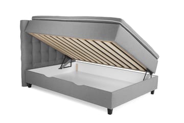 Seng med Oppbevaring Boxford 140x200 - Lysgrå - Møbler - Senger - Enkeltsenger