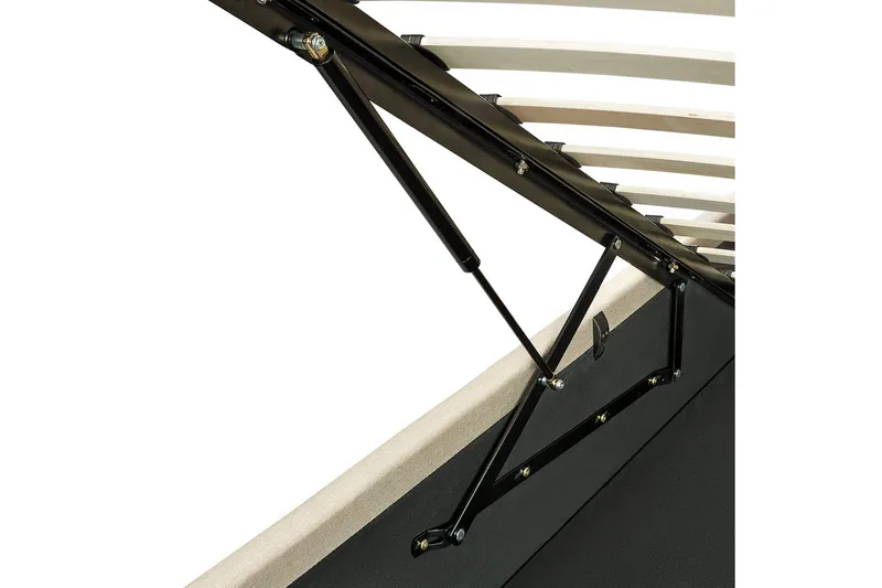 Seng med oppbevaring Dreux - Beige, svart, 140x200 cm - Møbler - Senger - Senger med oppbevaring