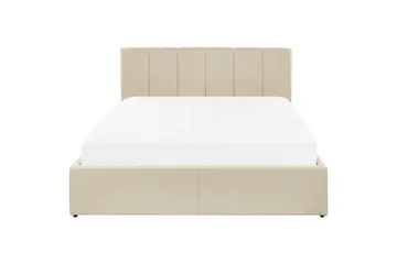 Seng med oppbevaring Dreux - Beige, svart, 140x200 cm - Møbler - Senger - Senger med oppbevaring