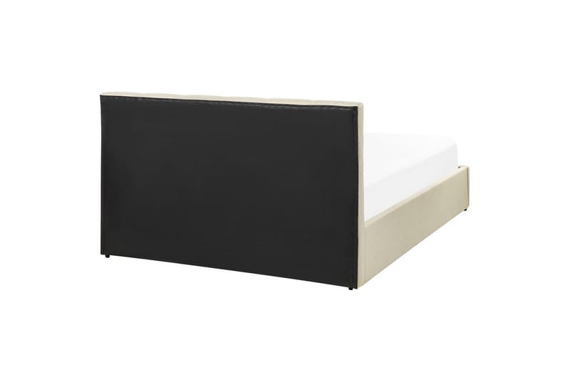 Seng med oppbevaring Dreux - Beige, svart, 140x200 cm - Møbler - Senger - Senger med oppbevaring