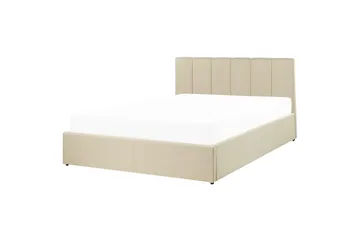 Seng med oppbevaring Dreux - Beige, svart, 140x200 cm - Møbler - Senger - Senger med oppbevaring