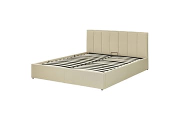 Seng med oppbevaring Dreux - Beige, svart, 160x200 cm - Møbler - Senger - Senger med oppbevaring
