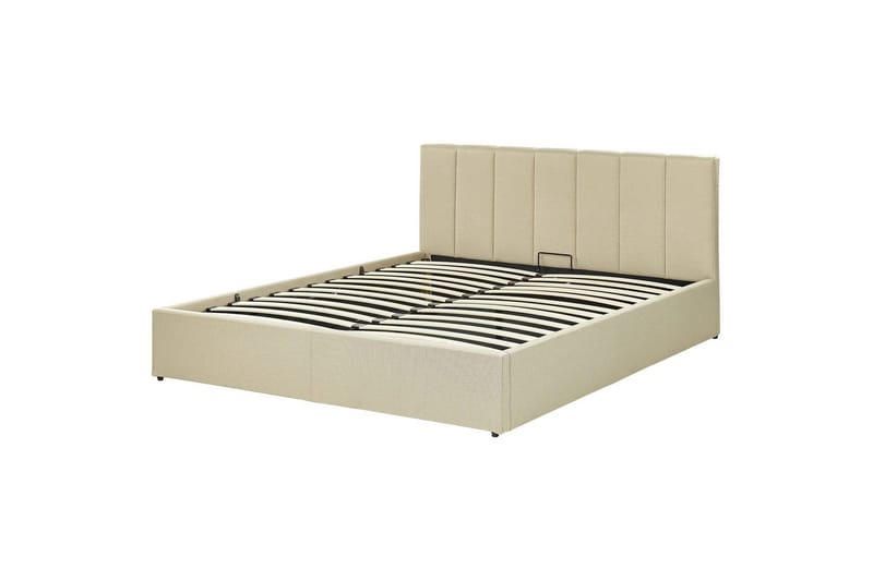 Seng med oppbevaring Dreux - Beige, svart, 160x200 cm - Møbler - Senger - Senger med oppbevaring