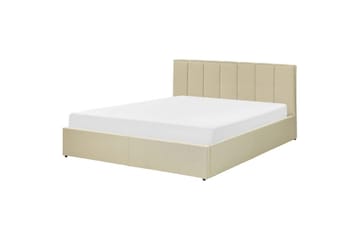 Seng med oppbevaring Dreux - Beige, svart, 160x200 cm - Møbler - Senger - Senger med oppbevaring