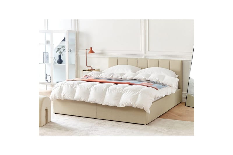 Seng med oppbevaring Dreux - Beige, svart, 160x200 cm - Møbler - Senger - Senger med oppbevaring