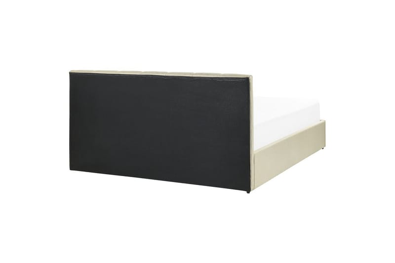 Seng med oppbevaring Dreux - Beige, svart, 160x200 cm - Møbler - Senger - Senger med oppbevaring