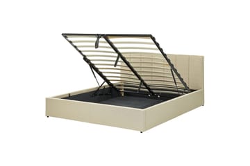 Seng med oppbevaring Dreux - Beige, svart, 160x200 cm - Møbler - Senger - Senger med oppbevaring