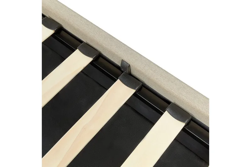 Seng med oppbevaring Dreux - Beige, svart, 180x200 cm - Møbler - Senger - Senger med oppbevaring