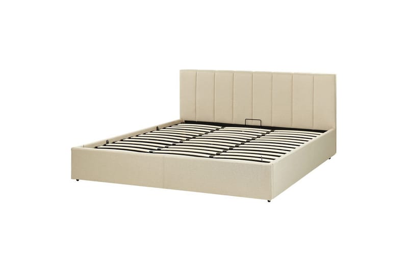 Seng med oppbevaring Dreux - Beige, svart, 180x200 cm - Møbler - Senger - Senger med oppbevaring