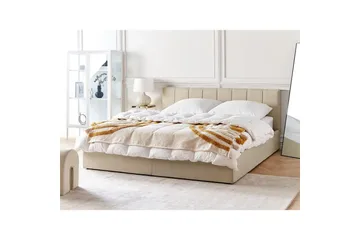 Seng med oppbevaring Dreux - Beige, svart, 180x200 cm - Møbler - Senger - Senger med oppbevaring