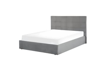 Seng med oppbevaring Lorient - Grå/Fløyel, Grå/fløyel, 140x200 cm - Møbler - Senger - Senger med oppbevaring