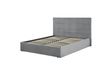 Seng med oppbevaring Lorient - Grå/Fløyel, Grå/fløyel, 140x200 cm - Møbler - Senger - Senger med oppbevaring