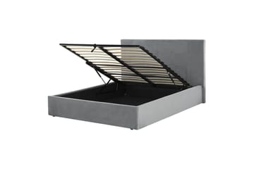 Seng med oppbevaring Lorient - Grå/Fløyel, Grå/fløyel, 140x200 cm - Møbler - Senger - Senger med oppbevaring