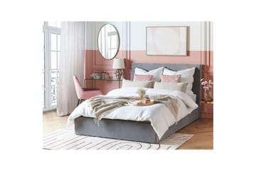 Seng med oppbevaring Lorient - Grå/Fløyel, Grå/fløyel, 140x200 cm - Møbler - Senger - Senger med oppbevaring