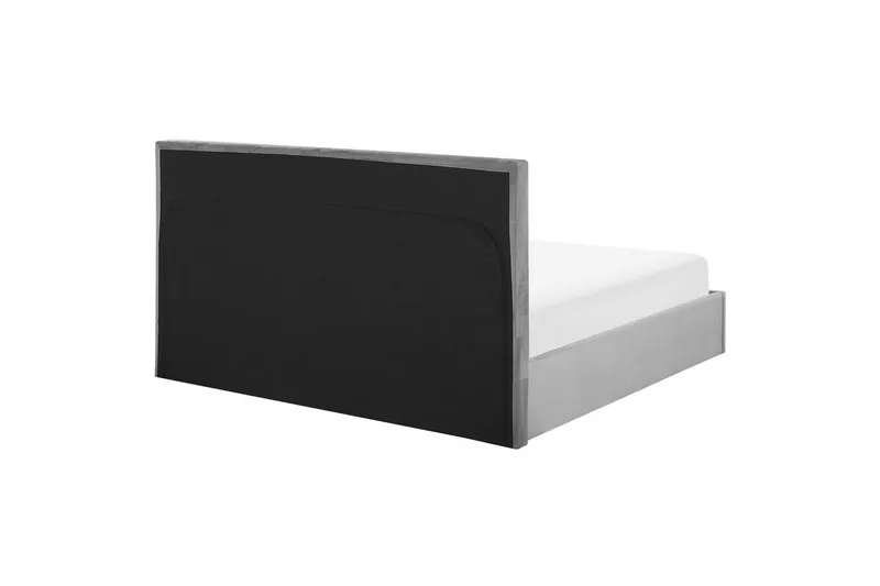 Seng med oppbevaring Lorient - Grå/Fløyel, Grå/fløyel, 160x200 cm - Møbler - Senger - Senger med oppbevaring