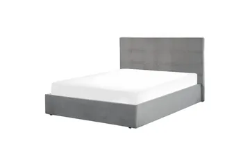 Seng med oppbevaring Lorient - Grå/Fløyel, Grå/fløyel, 160x200 cm - Møbler - Senger - Senger med oppbevaring