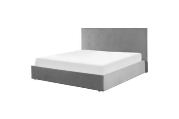 Seng med oppbevaring Lorient - Grå/Fløyel, Grå/fløyel, 180x200 cm - Møbler - Senger - Senger med oppbevaring