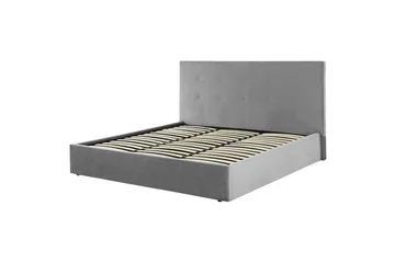 Seng med oppbevaring Lorient - Grå/Fløyel, Grå/fløyel, 180x200 cm - Møbler - Senger - Senger med oppbevaring