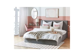 Seng med oppbevaring Lorient - Grå/Fløyel, Grå/fløyel, 180x200 cm - Møbler - Senger - Senger med oppbevaring