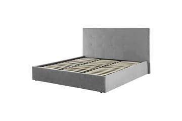 Seng med oppbevaring Lorient - Grå/Fløyel, Grå/fløyel, 180x200 cm - Møbler - Senger - Senger med oppbevaring