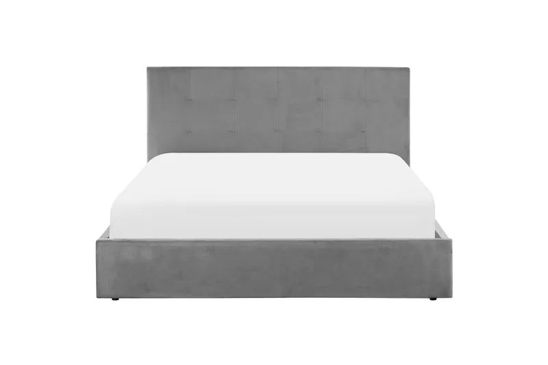 Seng med oppbevaring Lorient - Grå/Fløyel, Grå/fløyel, 180x200 cm - Møbler - Senger - Senger med oppbevaring
