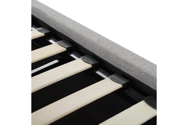 Seng med oppbevaring Lorient - Grå/Polyester, Grå/polyester, 140x200 cm - Møbler - Senger - Senger med oppbevaring