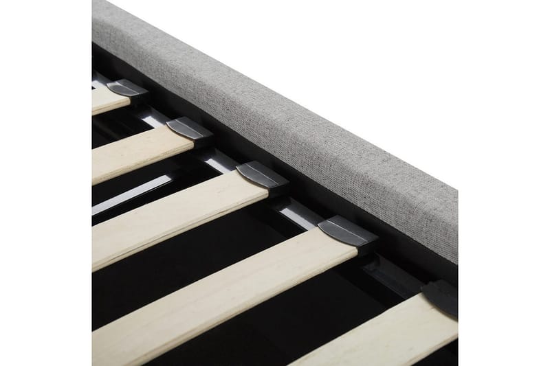 Seng med oppbevaring Lorient - Grå/Polyester, Grå/polyester, 140x200 cm - Møbler - Senger - Senger med oppbevaring