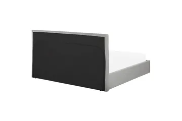 Seng med oppbevaring Lorient - Grå/Polyester, Grå/polyester, 160x200 cm - Møbler - Senger - Senger med oppbevaring