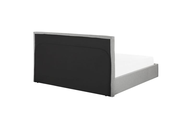 Seng med oppbevaring Lorient - Grå/Polyester, Grå/polyester, 160x200 cm - Møbler - Senger - Senger med oppbevaring