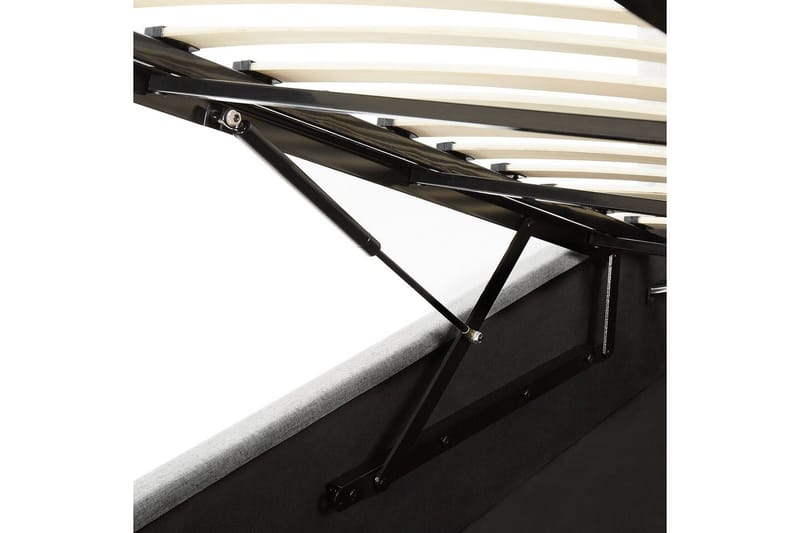 Seng med oppbevaring Lorient - Grå/Polyester, Grå/polyester, 160x200 cm - Møbler - Senger - Senger med oppbevaring