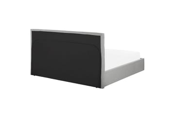 Seng med oppbevaring Lorient - Grå/Polyester, Grå/polyester, 180x200 cm - Møbler - Senger - Senger med oppbevaring