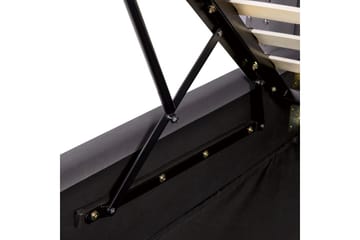 Seng med oppbevaring Lubbon - Grå, Sølv, 140x200 cm - Møbler - Senger - Senger med oppbevaring