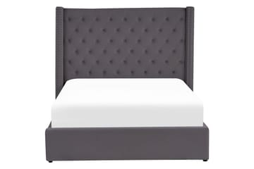 Seng med oppbevaring Lubbon - Grå, Sølv, 140x200 cm - Møbler - Senger - Senger med oppbevaring