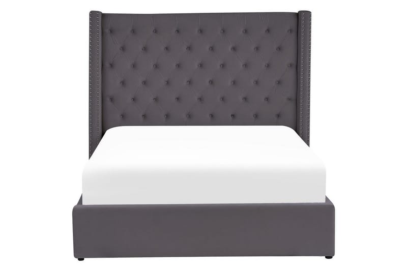 Seng med oppbevaring Lubbon - Grå, Sølv, 140x200 cm - Møbler - Senger - Senger med oppbevaring