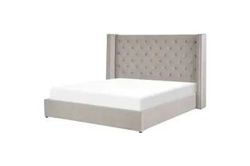 Seng med oppbevaring Lubbon - Sølv, 180x200 cm - Møbler - Senger - Senger med oppbevaring