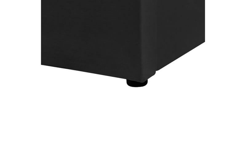 Seng med oppbevaring Lubbon - Svart, Sølv, 180x200 cm - Møbler - Senger - Senger med oppbevaring