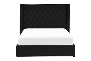 Seng med oppbevaring Lubbon - Svart, Sølv, 180x200 cm - Møbler - Senger - Senger med oppbevaring