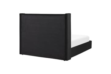 Seng med oppbevaring Lubbon - Svart, Sølv, 180x200 cm - Møbler - Senger - Senger med oppbevaring