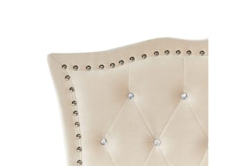 Seng med oppbevaring Metz - Beige, Sølv/Fløyel, 90x200 cm - Møbler - Senger - Senger med oppbevaring