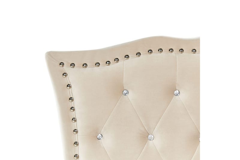 Seng med oppbevaring Metz - Beige, Sølv/Fløyel, 90x200 cm - Møbler - Senger - Senger med oppbevaring